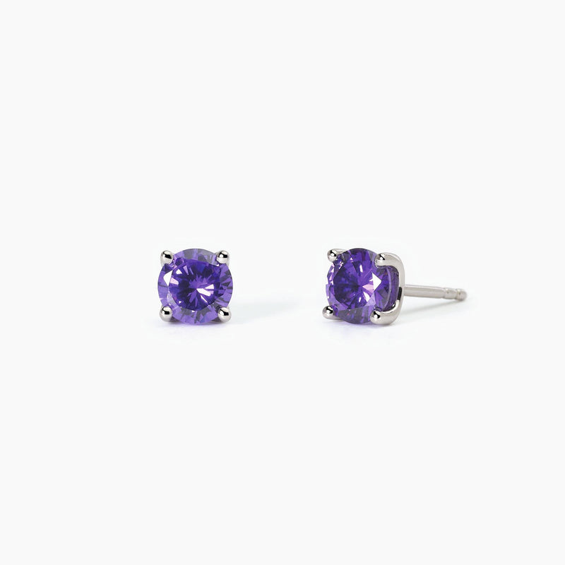 Mabina Gioielli Shiny Orecchini Argento 925 Zirconi Viola Referenza 563741