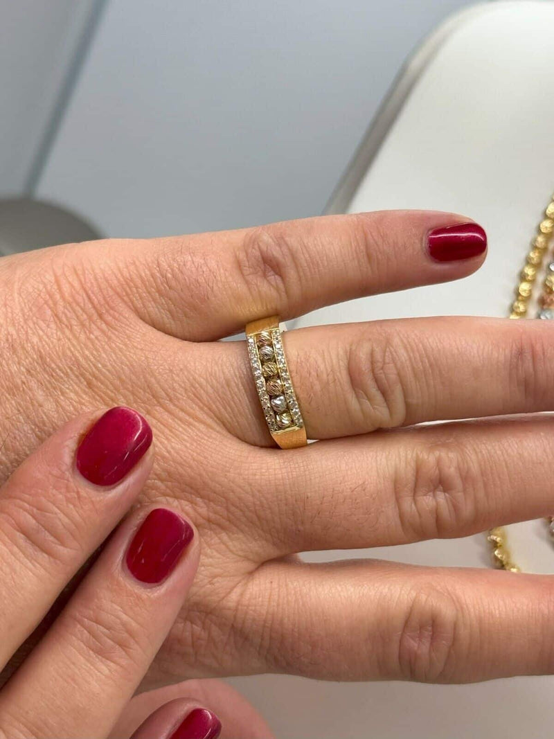 Anello Donna In Oro Giallo 18kt Titolo 750 Peso Grammi 3,90 Dito 16