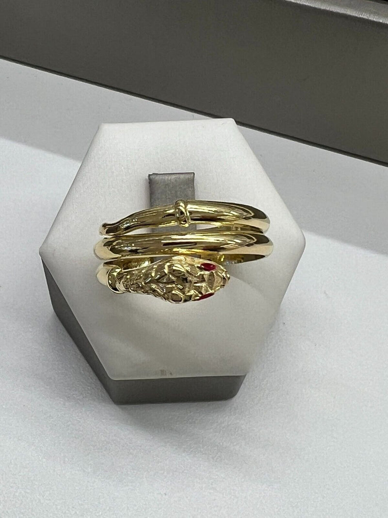 Anello Serpente Oro Giallo 18kt Unisex Peso Grammi 8,93 Dito 28-31