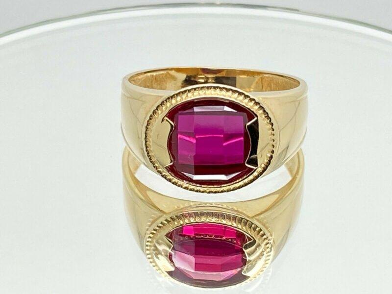 Anello Uomo Oro Giallo 18kt Grammi 8,18 Misura Dito 25