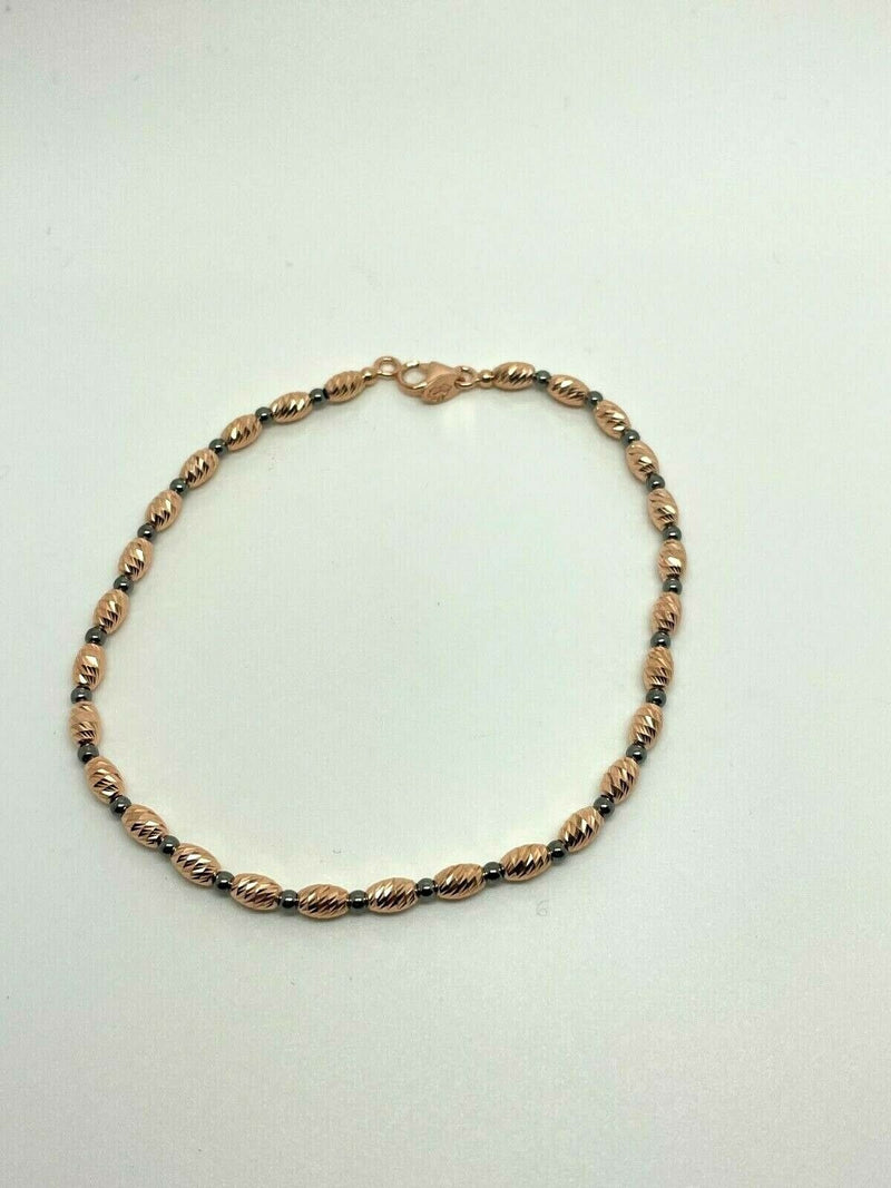 Bracciale Donna, Oro Rosa E Nero 18kt Grammi 3,66 Nuovo