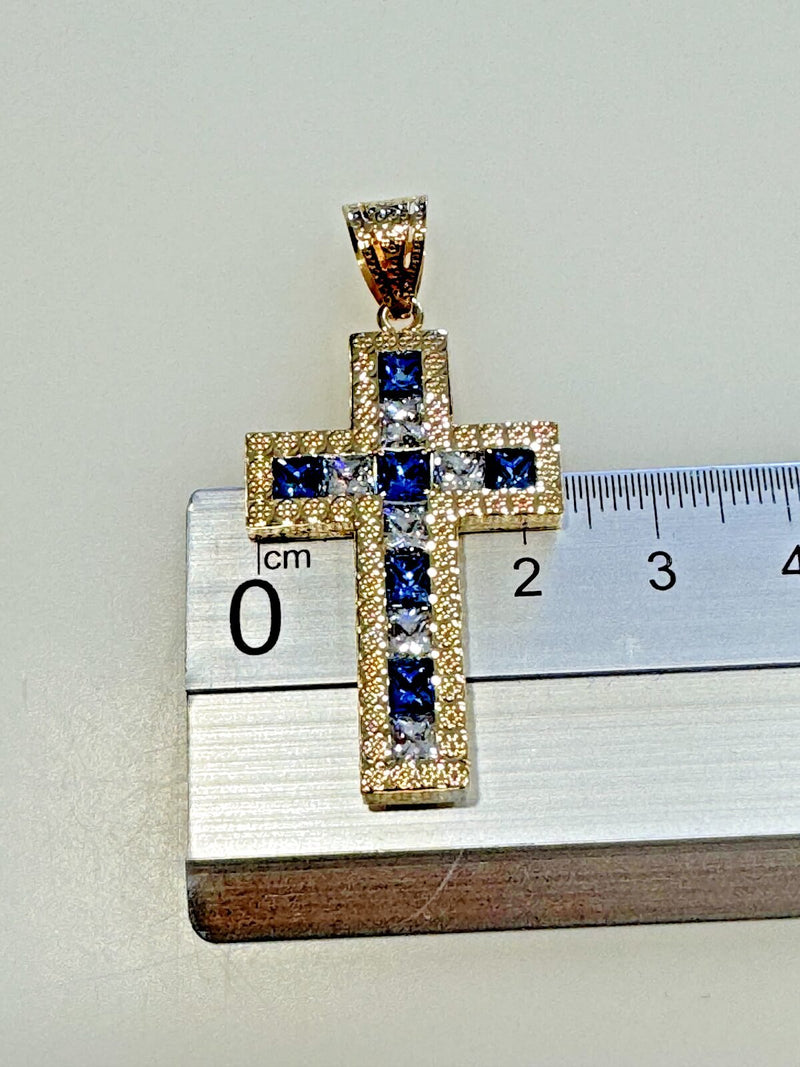 Ciondolo Pendente Croce Unisex Oro Giallo 18kt Titolo 750 Peso Grammi 5,24