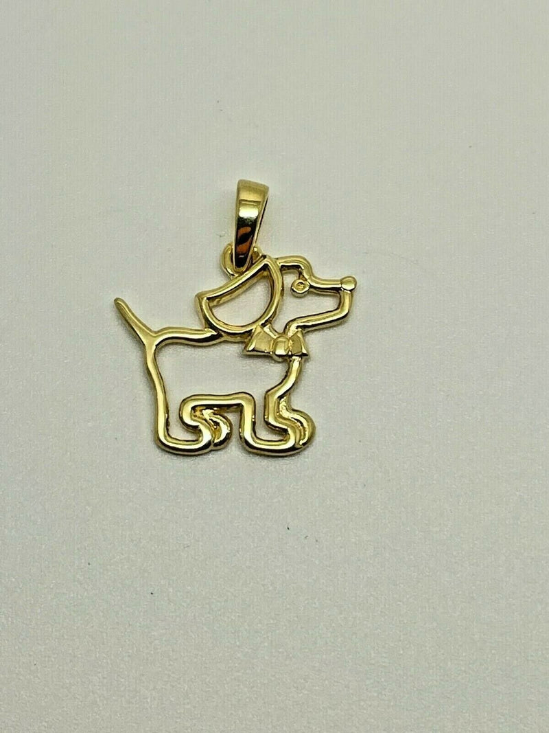 Ciondolo Unisex Cagnolino Oro Giallo 18k Titolo 750 Grammi 1,66
