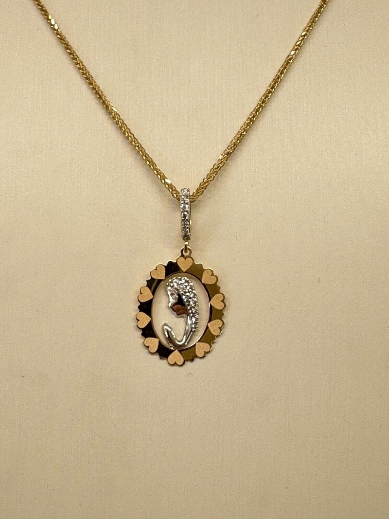 Collana Donna Per Battesimo Con Madonnina Oro 18kt Titolo 750 Grammi 4,69