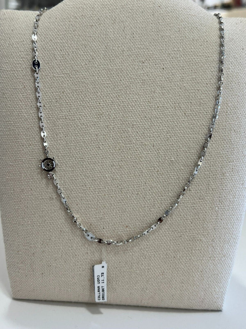 Collana Uomo Marinara Oro Bianco 18kt Titolo 750 Grammi 11,73