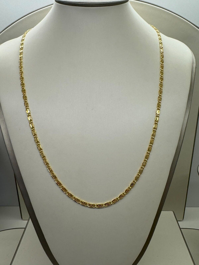 Collana Uomo Modello Chiocciolina Oro Giallo 18kt Titolo 750 Peso Grammi 11,00