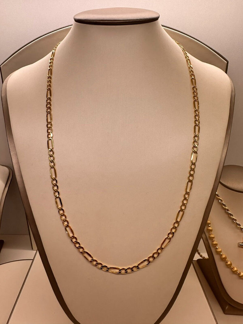 Collana Catena 3+1 Oro Giallo 18kt Titolo 750 Peso Grammi 12,20