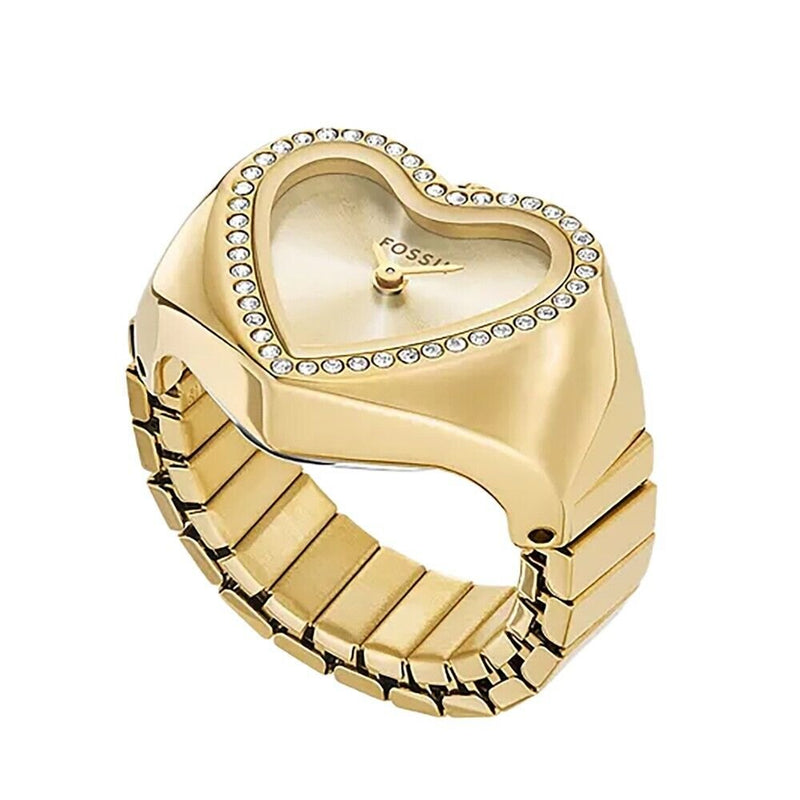 Fossil Watch Ring Orologio Anello Donna Quarz ES5407 Nuovo Garanzia Italia