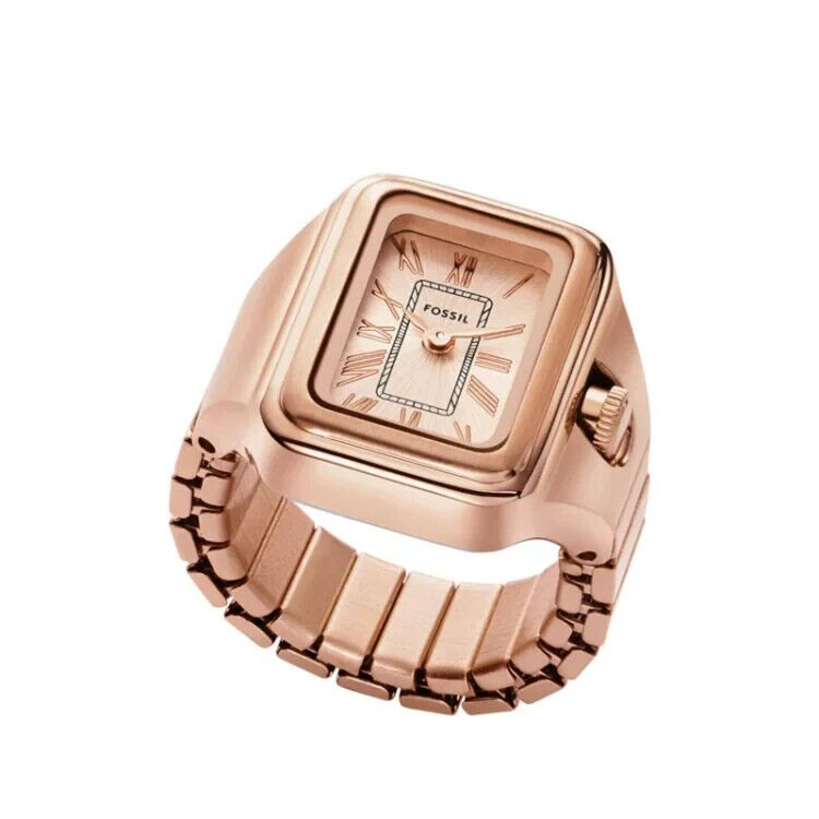Fossil Watch Ring Orologio Anello Donna Quarz ES5345 Nuovo Garanzia Italia