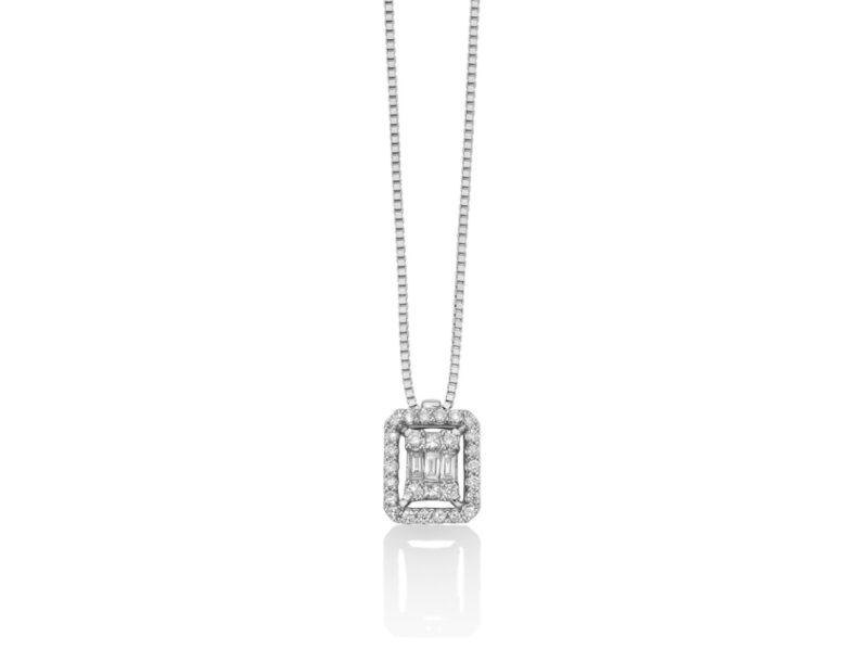 Miluna Collana In Oro Bianco 18k E Diamanti Naturali Referenza Cld4396 Nuova