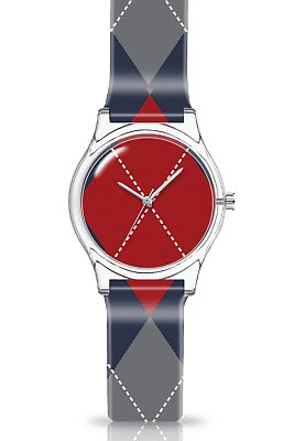 Jacob Mille Watch Tartan Orologio+Pochette Unisex Quarz Nuovo