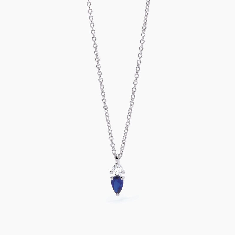 Mabina Gioielli Royal Zaffiro Sintetico Collana 553498 Argento 925