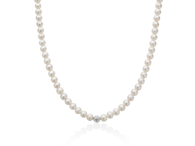 Miluna Collana Perle E Boule Sfaccettata In Oro 18k Pcl4978bv