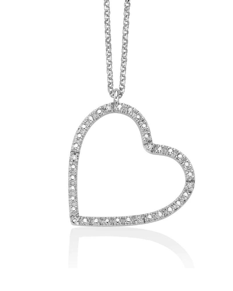 Miluna Diamantissima Cuore Collana Donna Argento 925 Referenza Cld4469 Nuova
