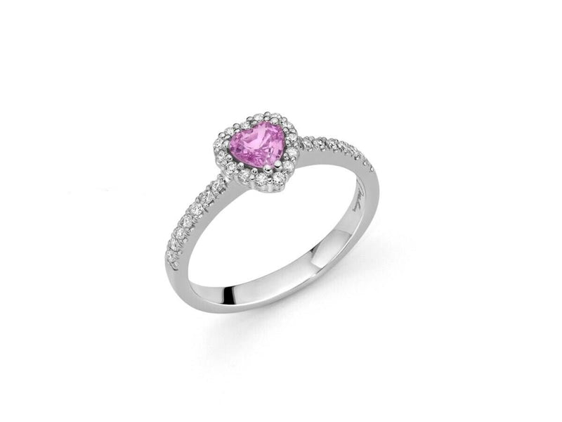 Miluna Premium Gemme Anello Donna Zaffiro Rosa Referenza LID3549 Nuovo