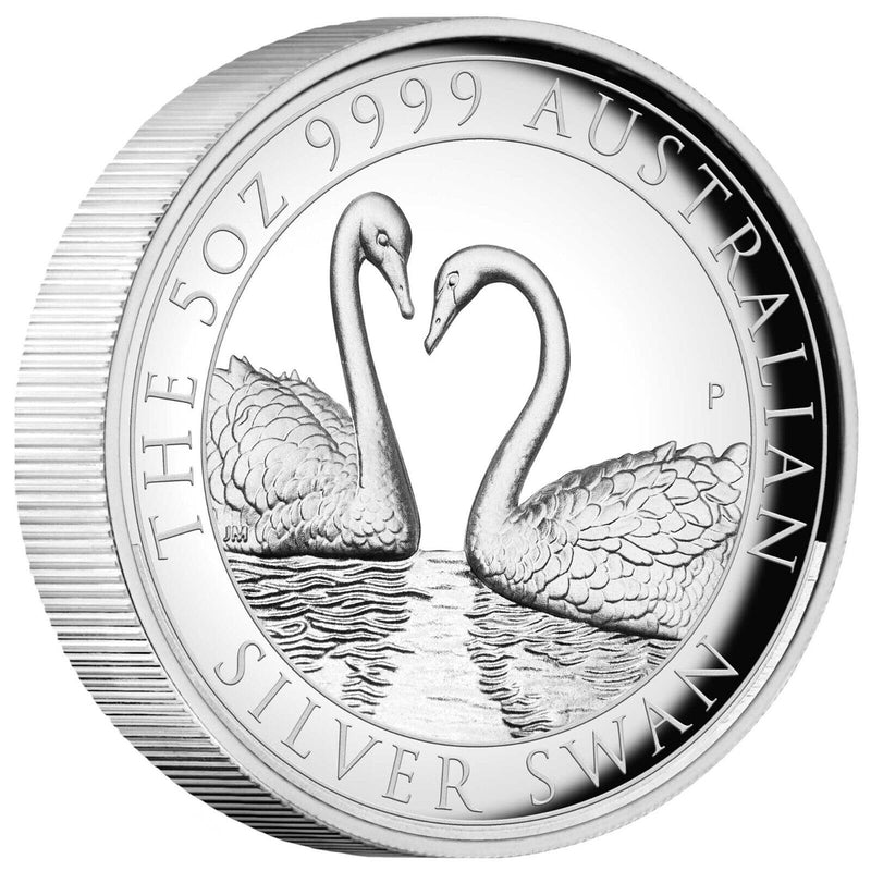 Moneta The Australian Silver Swan 2022 50 Oz Argento 999.9 Grammi 155,5