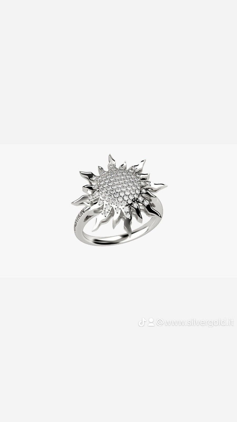 Nardelli Anello Donna Sole Referenza Suna019 Oro Bianco 18kt E Diamanti