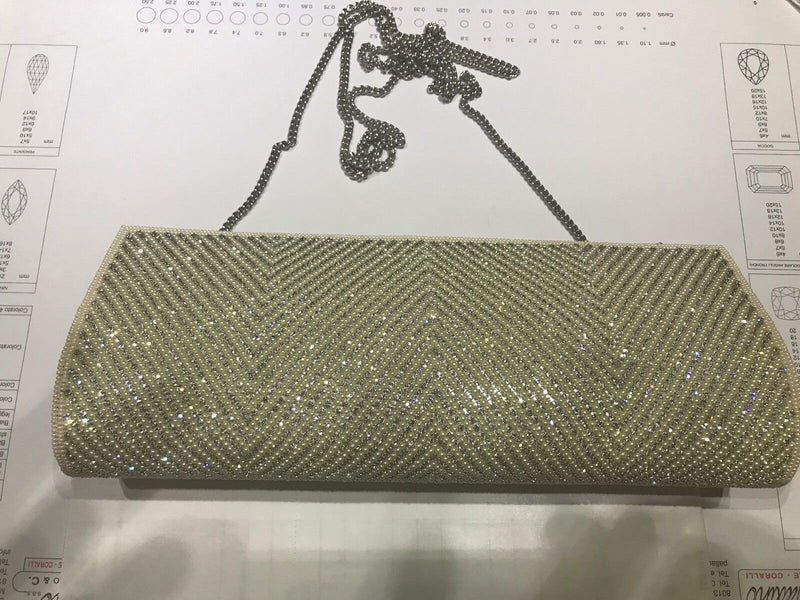 Ottaviani Borsetta Clutch Con Strass E Perline Referenza 33010 Offerta