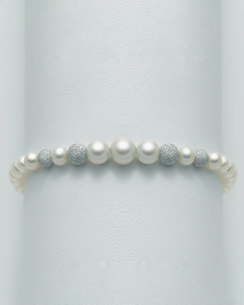 Miluna Bracciale Donna Boule Oro 18kt E Perle Naturali Referenza Pbr1771v