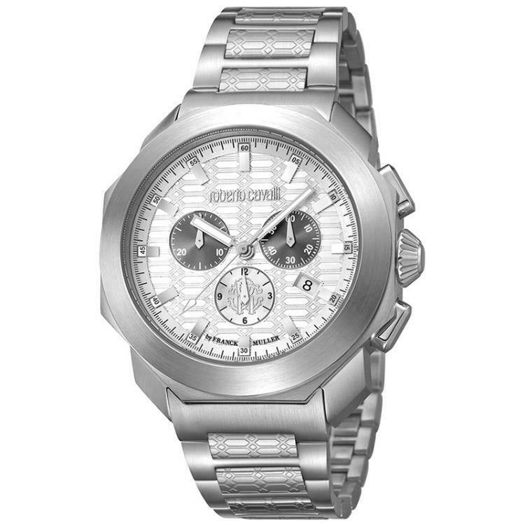 Roberto Cavalli By Franck Muller Crono Quarz Uomo RV1G044M0061 Nuovo