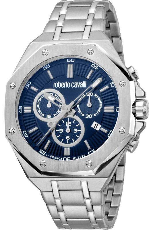 Roberto Cavalli By Franck Muller Crono Quarz Uomo RV1G123M0041 Nuovo