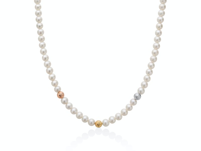 Miluna Boule E Fantasia Collana Donna Oro 18kt E Perle Naturali Referenza Pcl5631v