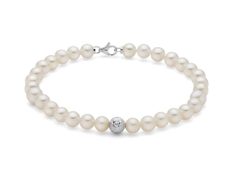 Miluna Boule E Fantasia Bracciale Donna In Oro 18kt E Perle Naturali Referenza Pbr2307bv