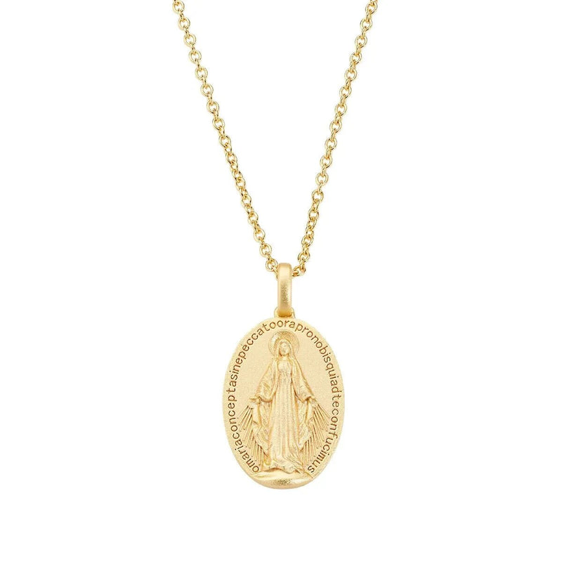 AMEN COLLANA MEDAGLIA MIRACOLOSA DORATA ARGENTO 925 REFERENZA CLMIGM NUOVA