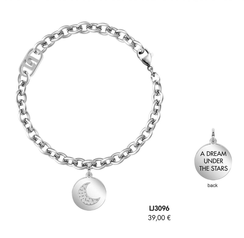 LIU JO BLOOM LUNA BRACCIALE ACCIAIO DONNA LJ3096 NUOVO