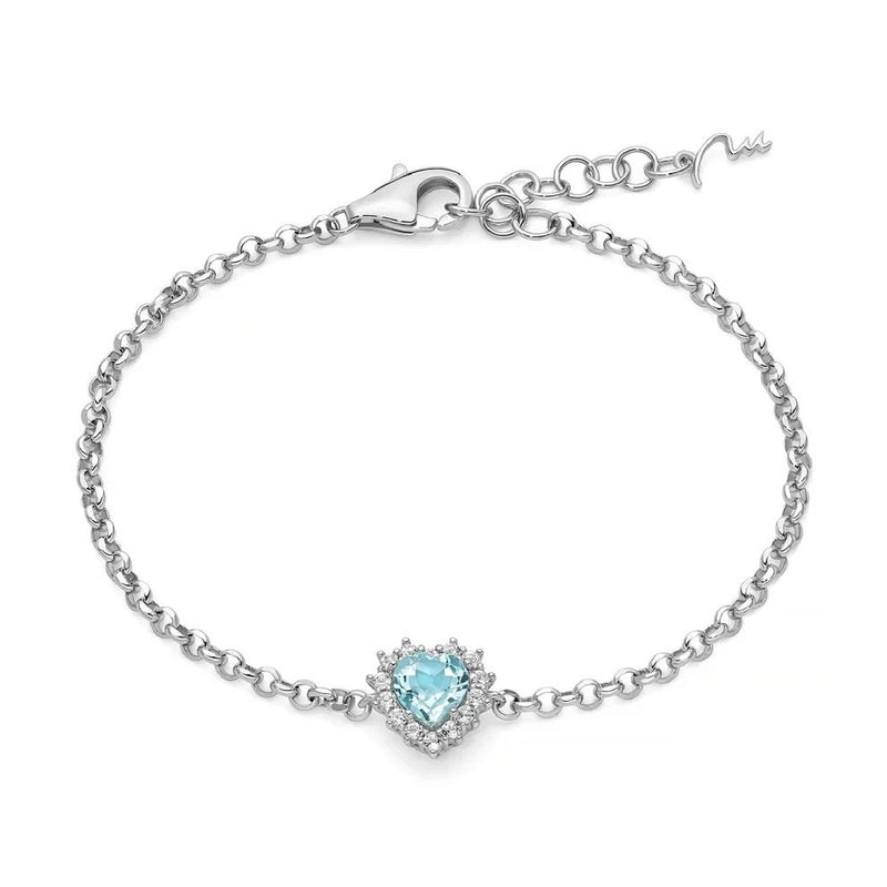 MILUNA BRACCIALE GEMMA DEL CIELO CUORE REFERENZA BRD1103 GARANZIA UFFICIALE