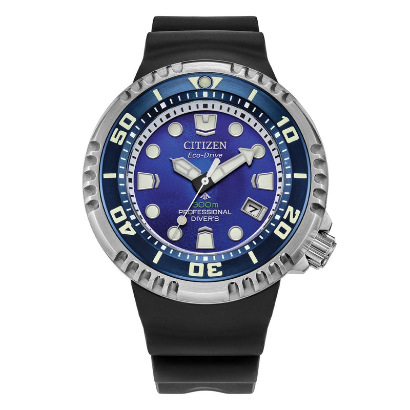 CITIZEN PROMASTER Diver's Eco Drive 300 mt Gas Diver Blue L.E. BN1025-08L