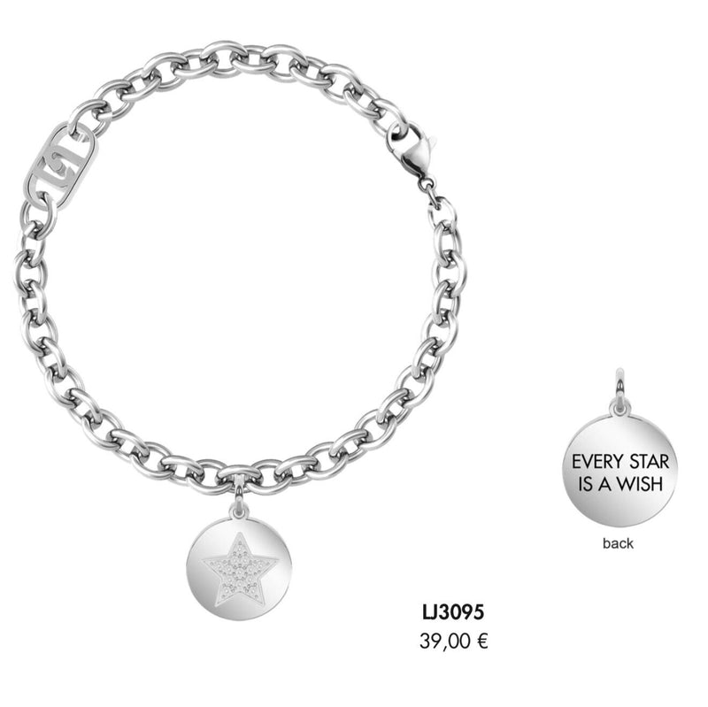 LIU JO BLOOM STELLA BRACCIALE ACCIAIO DONNA LJ3095 NUOVO