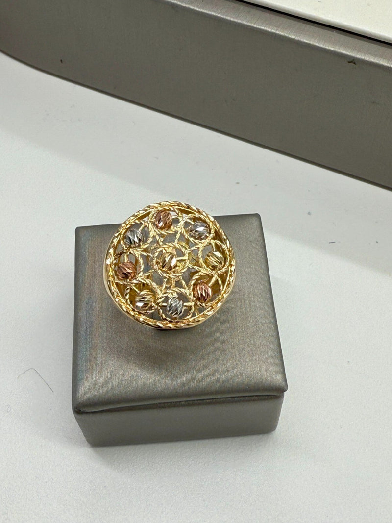 ANELLO DONNA MARIA DE TONI IN ORO GIALLO 18KT GRAMMI 4,52 MISURA 15,5