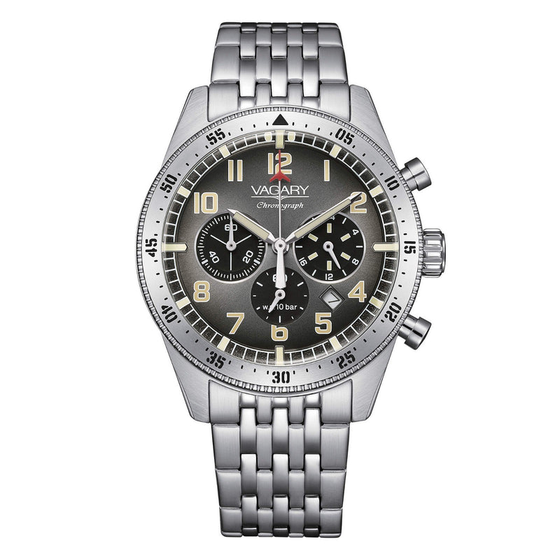 VAGARY FLYBOY OROLOGIO UOMO CRONO REFERENZA IV2-117-61 NUOVO