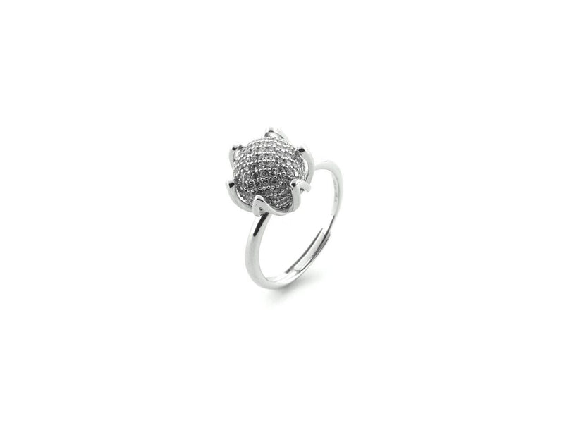4US CESARE PACIOTTI PERLA BIANCA PAVE' WOMAN ANELLO DONNA 4UAN7191W NUOVO