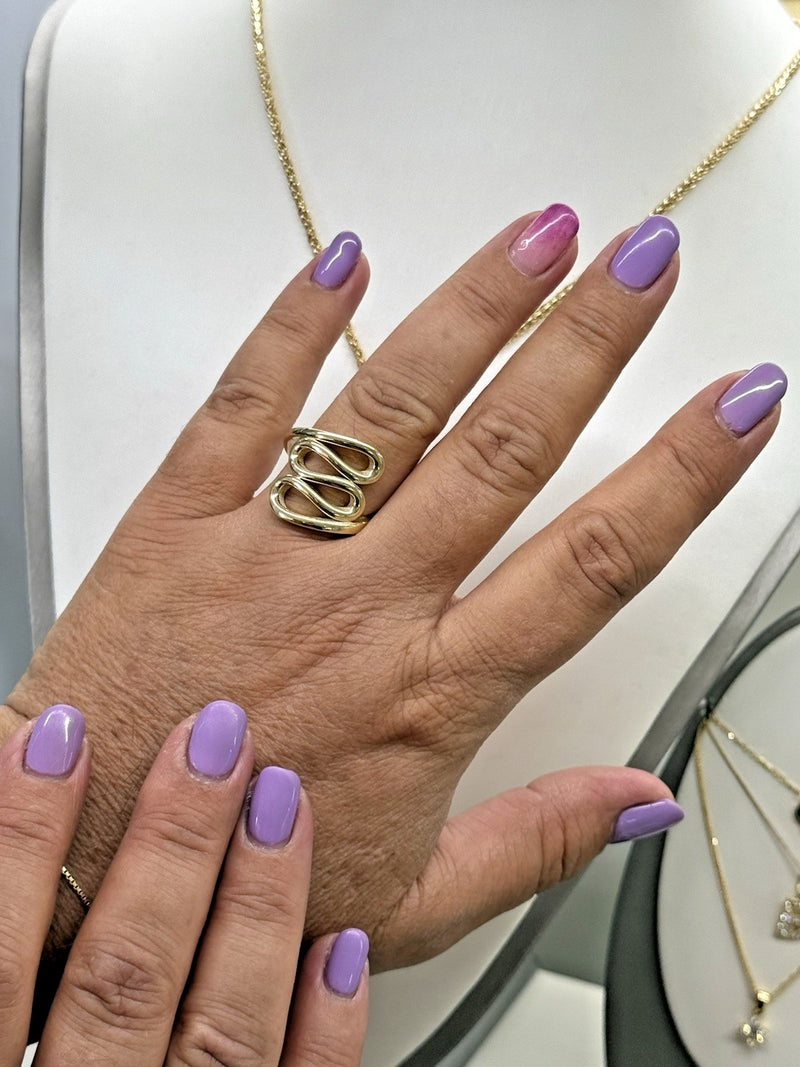ANELLO DONNA IN ORO GIALLO 18KT GRAMMI 4,27 MISURA 17