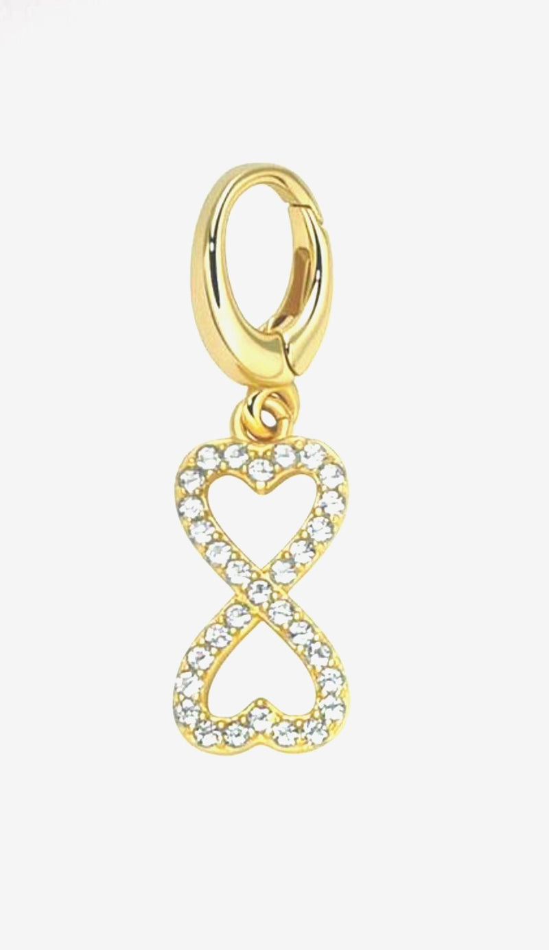 MILUNA SIMBOLI CHARM INFINITO ARGENTO 925 E TOPAZI BIANCHI PFD915G