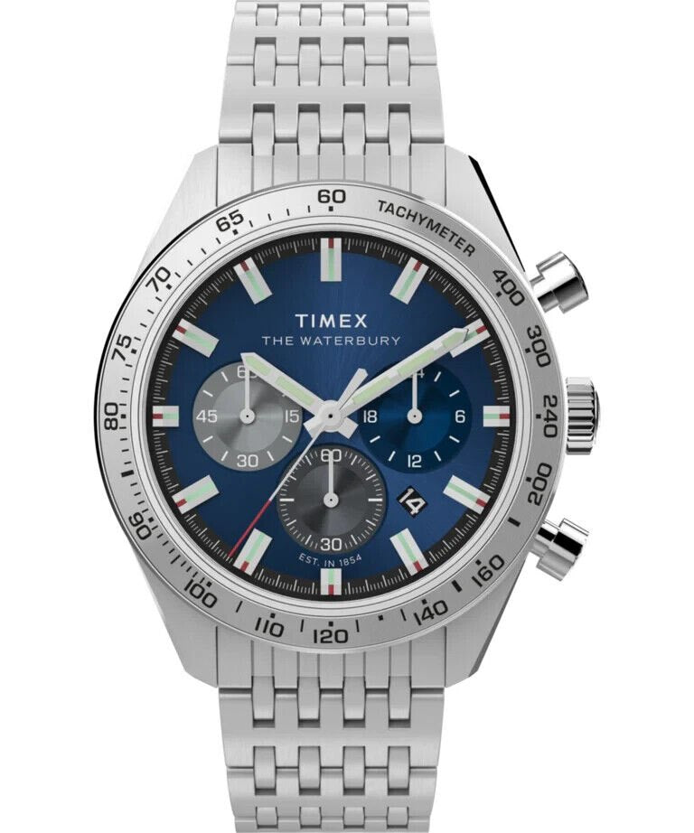 TIMEX WATERBURY TRADITIONAL CRONO UOMO QUARZ REFERENZA TW2Y18500 NUOVO