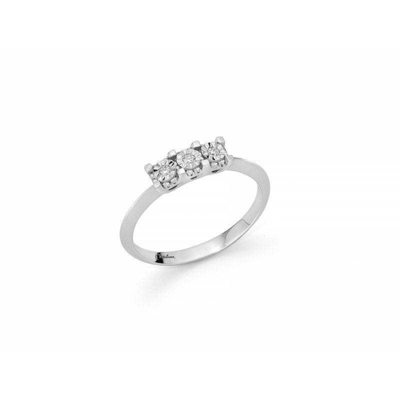 Miluna Premium Diamonds Anello Trilogy Donna Referenza Lid3589 Nuovo