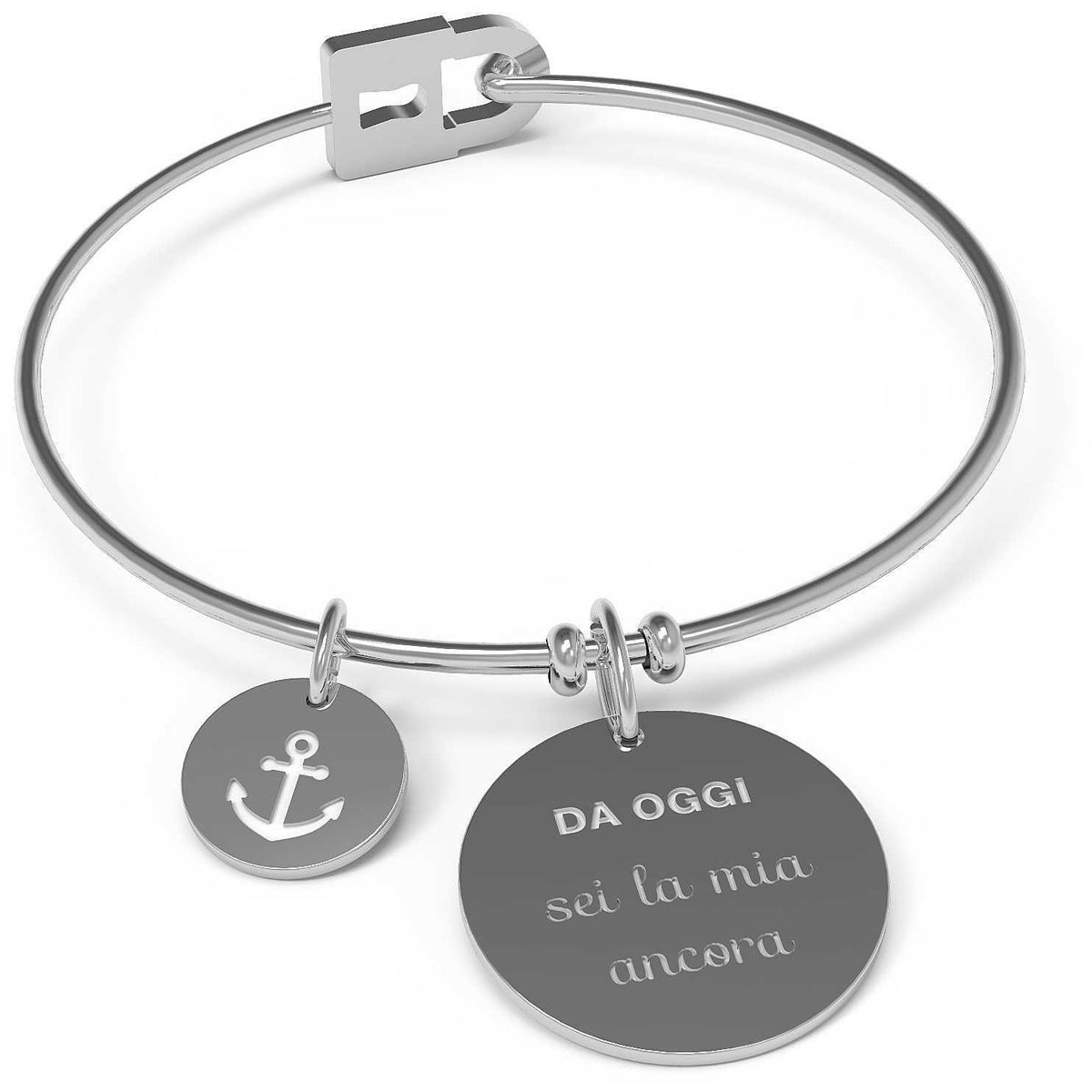 10 Buoni Propositi Bangle Secret Medal Donna B5330 Da Oggi Sei La Mia Ancora.