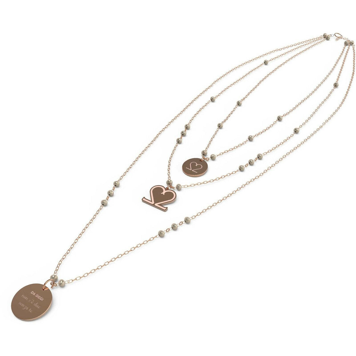 10 Buoni Propositi Collana Donna N9824ro/ch Oggi Non C'e' Due Senza Te