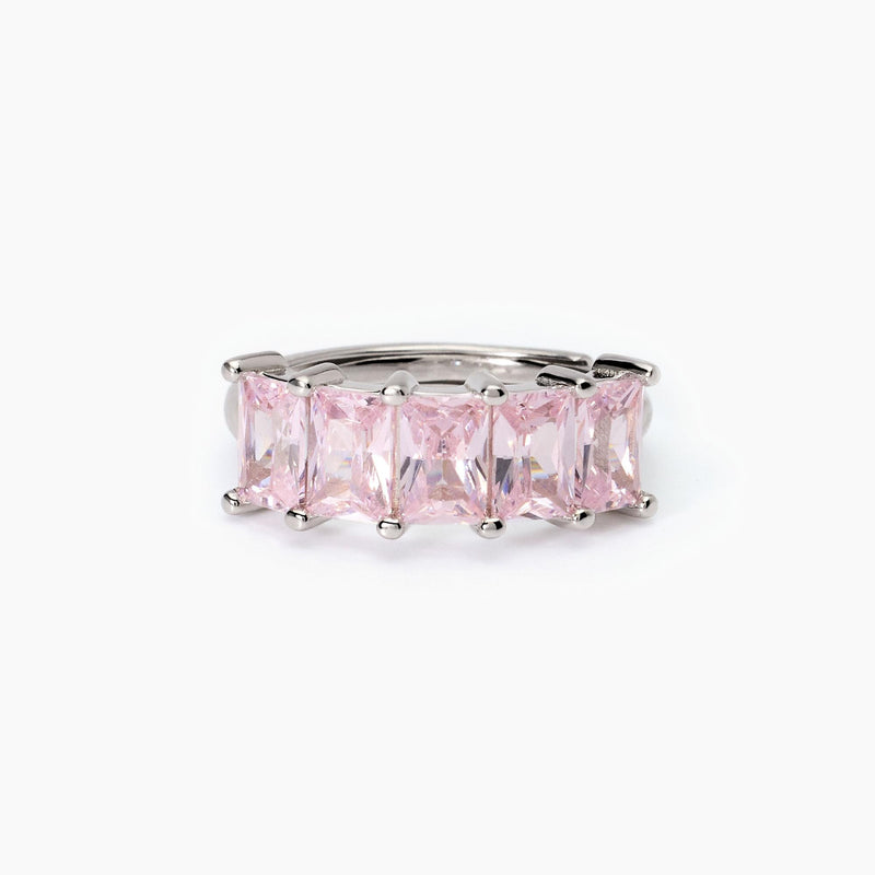 Mabina Valentina Anello Con Zircone Rosa Argento 925 Referenza 523410 Garanzia Ufficiale