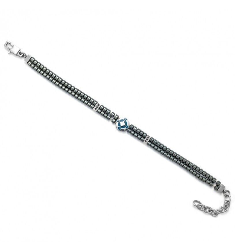 4us Cesare Paciotti Bracciale Uomo Ematite E Acciaio 4ubr5623 Nuovo