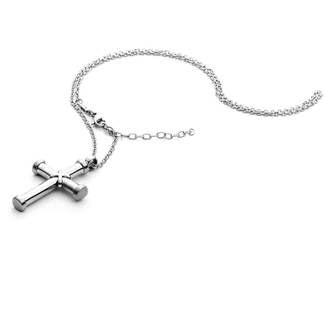 4US Cesare Paciotti Cross Collana Uomo Acciaio 4ucl3759