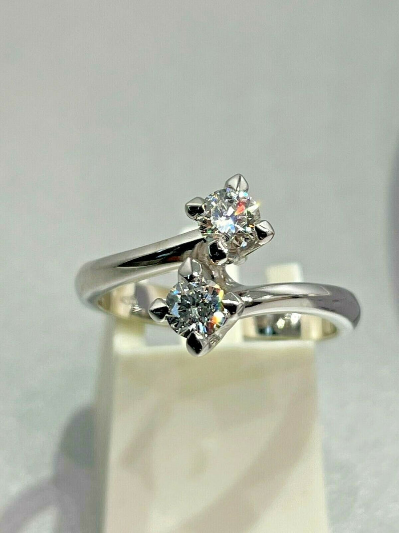 Anello Donna Contrarié Oro Bianco 18k E Diamanti Naturali