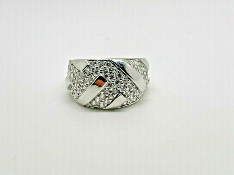 Anello Donna Oro Bianco 18kt Misura Dito 15 Grammi 7,85 Nuovo