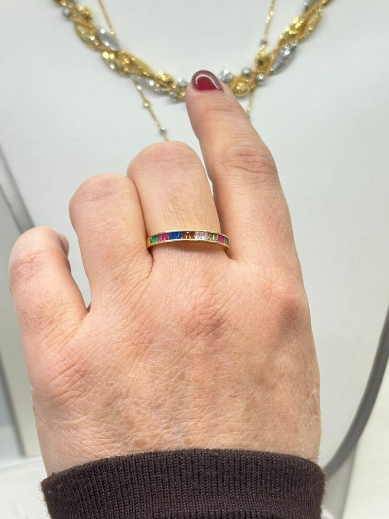 Anello Donna, Oro Giallo 18kt Titolo 750 Misura Dito 18 Grammi 1,94 Nuovo