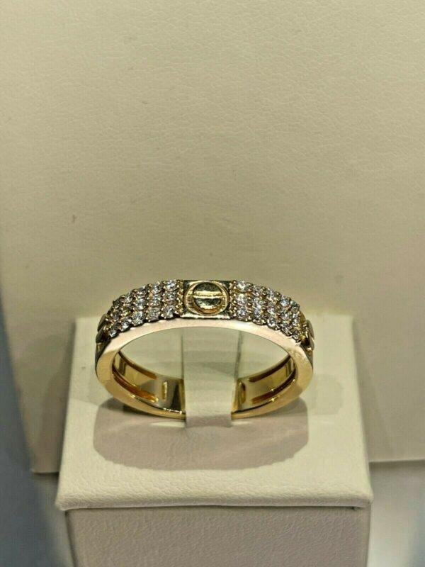 Anello Uomo Oro Giallo 18k E Diamanti Naturali