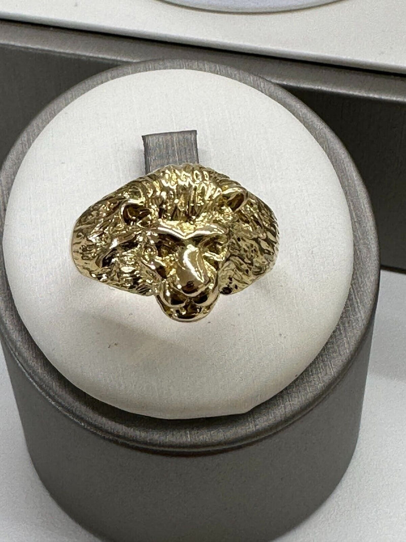 Anello Uomo Testa Di Leone Oro Giallo 18k Titolo 750 Misura Dito 23 Grammi 10,12