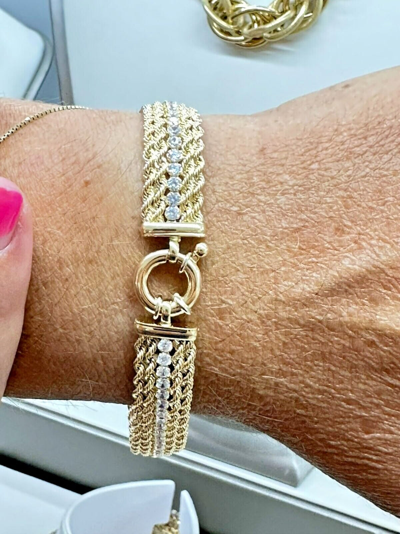 Bracciale Donna In Oro Giallo 18kt Titolo 750 Grammi 10,73
